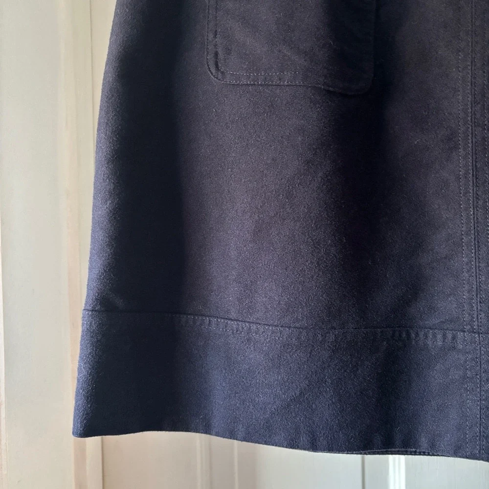 Boden Dorchester Patch Pocket Stretch Cotton Mini Skirt Navy Size 10P